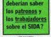 ¿Que deberían saber los patronos y los trabajadores sobre el sida?